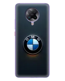 Чехол для Xiaomi POCO F2 Pro с картинкой «Логотип BMW — минимализм»