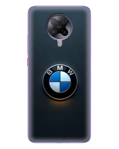 Чехол для Xiaomi POCO F2 Pro с картинкой «Логотип BMW — минимализм»
