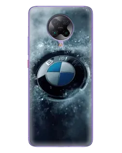 Чехол для Xiaomi POCO F2 Pro с картинкой «Логотип BMW — лед»