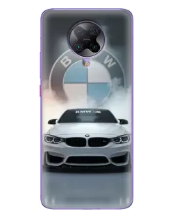 Чехол для Xiaomi POCO F2 Pro с картинкой «BMW в белом дыму»