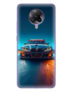Чехол для Xiaomi POCO F2 Pro с картинкой «BMW — огни неона»