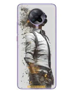 Чехол для Xiaomi POCO F2 Pro с картинкой «PUBG — боец в пыли»
