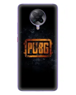 Чехол для Xiaomi POCO F2 Pro с картинкой «PUBG — золотой логотип»