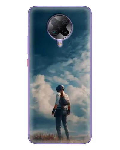 Чехол для Xiaomi POCO F2 Pro с картинкой «Герой PUBG на скале»