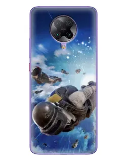 Чехол для Xiaomi POCO F2 Pro с картинкой «Десант PUBG — прыжок»