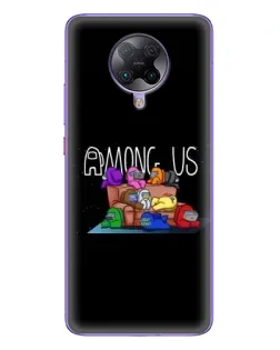 Чехол для Xiaomi POCO F2 Pro с картинкой «Логотип Among Us» Чехол для Xiaomi POCO F2 Pro с картинкой «Логотип Among Us»