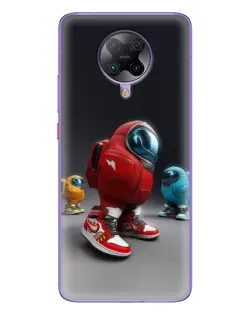 Чехол для Xiaomi POCO F2 Pro с картинкой «Among Us — 3D стиль»