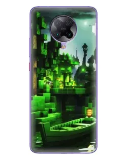 Чехол для Xiaomi POCO F2 Pro с картинкой «Minecraft лесной пейзаж»