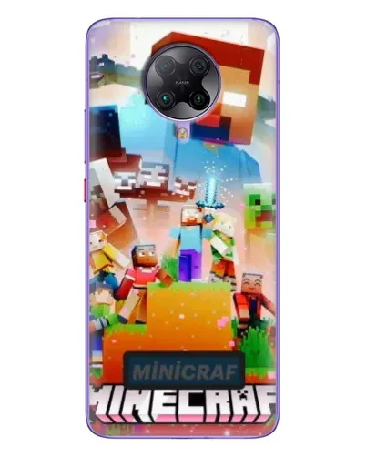 Чехол для Xiaomi POCO F2 Pro с картинкой «Minecraft герои игры»