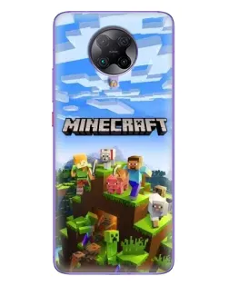 Чехол для Xiaomi POCO F2 Pro с картинкой «Minecraft классический мир»