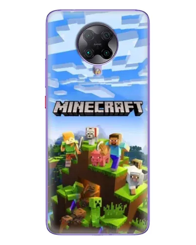 Чехол для Xiaomi POCO F2 Pro с картинкой «Minecraft классический мир»
