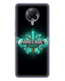 Чехол для Xiaomi POCO F2 Pro с картинкой «Minecraft Diamond лого»