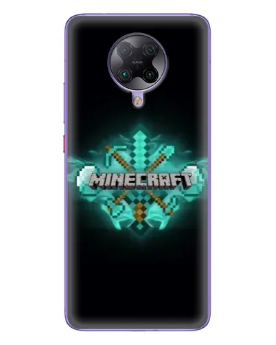 Чехол для Xiaomi POCO F2 Pro с картинкой «Minecraft Diamond лого»