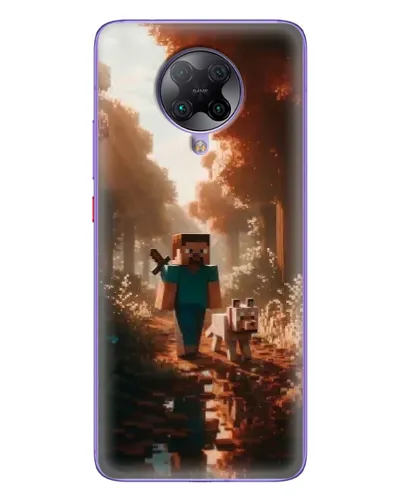 Чехол для Xiaomi POCO F2 Pro с картинкой «Стив в лесу»