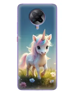 Чехол для Xiaomi POCO F2 Pro с картинкой «Единорог на поляне»