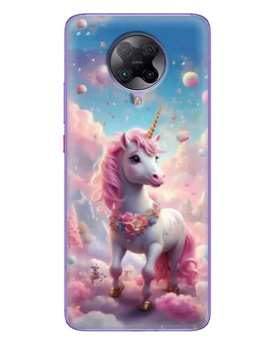 Чехол для Xiaomi POCO F2 Pro с картинкой «Единорог среди облаков»