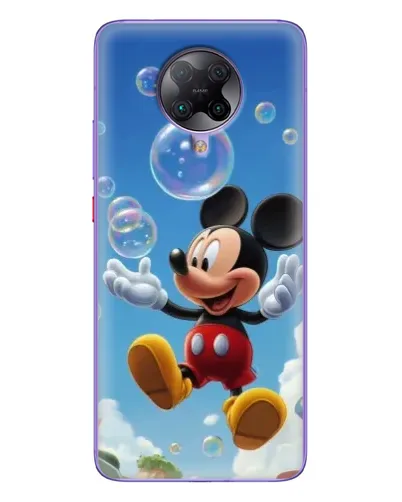 Чехол для Xiaomi POCO F2 Pro с картинкой «Mickey и мыльные пузыри»