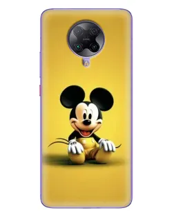 Чехол для Xiaomi POCO F2 Pro с картинкой «Микки на желтом»