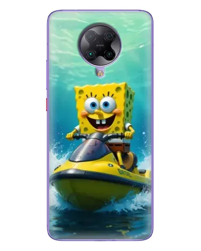 Чохол для Xiaomi POCO F2 Pro з картинкою «Спанч Боб на гідроциклі»
