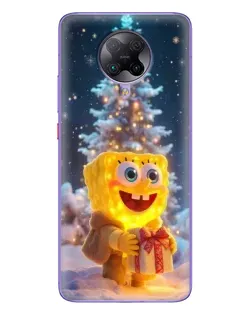 Чохол для Xiaomi POCO F2 Pro з картинкою «Різдвяний Спанч Боб»