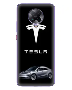 Чехол для Xiaomi POCO F2 Pro с картинкой «Tesla Model Y»