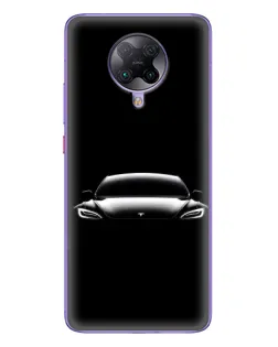 Чехол для Xiaomi POCO F2 Pro с картинкой «Фары Tesla Night»