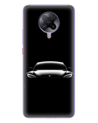 Чехол для Xiaomi POCO F2 Pro с картинкой «Фары Tesla Night»
