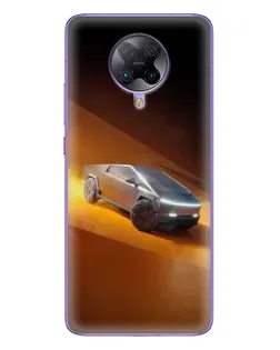 Чехол для Xiaomi POCO F2 Pro с картинкой «Cybertruck в пустыне»