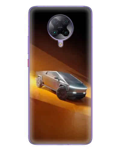 Чехол для Xiaomi POCO F2 Pro с картинкой «Cybertruck в пустыне»