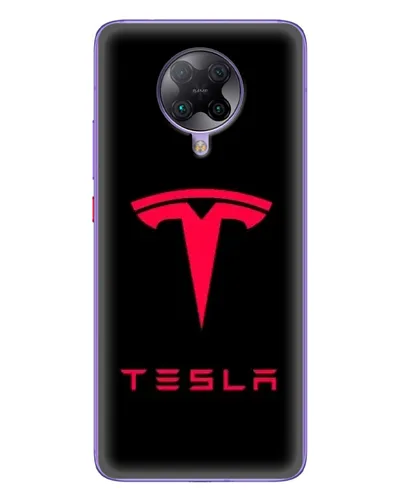 Чехол для Xiaomi POCO F2 Pro с картинкой «Tesla Red Logo»