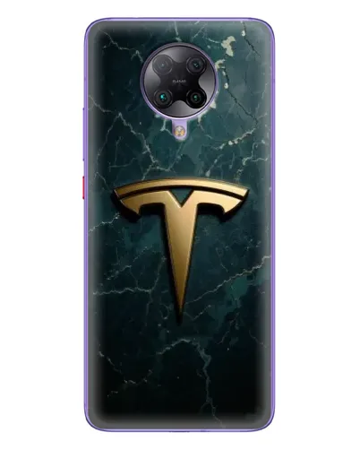 Чехол для Xiaomi POCO F2 Pro с картинкой «Мраморная Tesla Gold»
