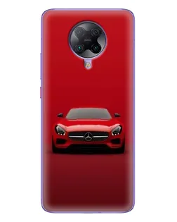Чехол для Xiaomi POCO F2 Pro с картинкой «Красный Mercedes AMG»