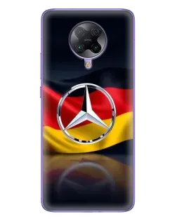 Чехол для Xiaomi POCO F2 Pro с картинкой «Mercedes — флаг Германии»