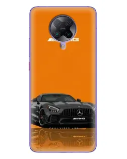 Чехол для Xiaomi POCO F2 Pro с картинкой «Оранжевый Mercedes AMG»