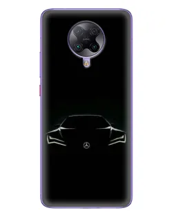 Чехол для Xiaomi POCO F2 Pro с картинкой «Mercedes — силуэт авто» Чехол для Xiaomi POCO F2 Pro с картинкой «Mercedes — силуэт авто»
