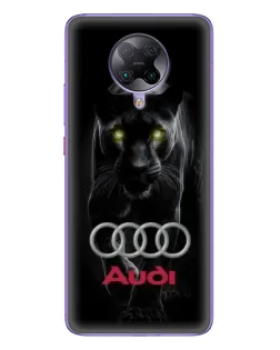 Чехол для Xiaomi POCO F2 Pro с картинкой «Пантера и Audi»