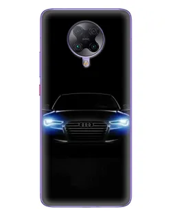 Чехол для Xiaomi POCO F2 Pro с картинкой «Audi в неоне»