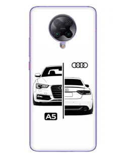 Чехол для Xiaomi POCO F2 Pro с картинкой «Audi — контрастный дизайн»