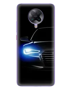 Чехол для Xiaomi POCO F2 Pro с картинкой «Неоновый взгляд Audi»