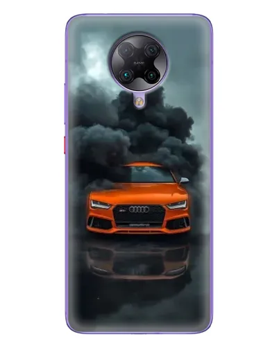Чехол для Xiaomi POCO F2 Pro с картинкой «Audi в облаках дыма»