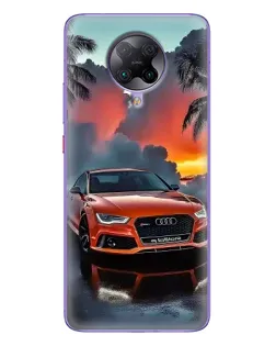 Чехол для Xiaomi POCO F2 Pro с картинкой «Audi — закат»