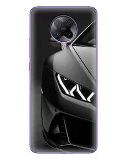 Чехол для Xiaomi POCO F2 Pro с картинкой «Lamborghini фары детализация»