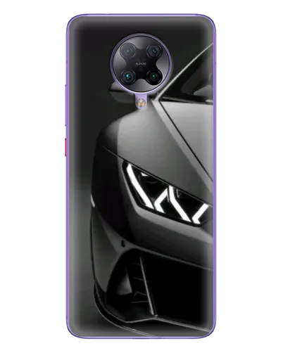 Чехол для Xiaomi POCO F2 Pro с картинкой «Lamborghini фары детализация»