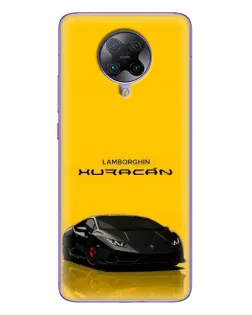 Чехол для Xiaomi POCO F2 Pro с картинкой «Lamborghini Huracan черный»