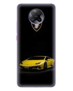 Чехол для Xiaomi POCO F2 Pro с картинкой «Lamborghini желтый акцент»
