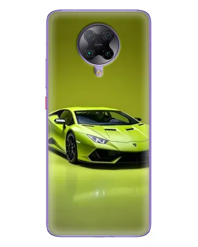 Чехол для Xiaomi POCO F2 Pro с картинкой «Салатовый Lamborghini Huracan»