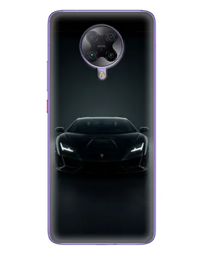 Чехол для Xiaomi POCO F2 Pro с картинкой «Черный Lamborghini Aventador»