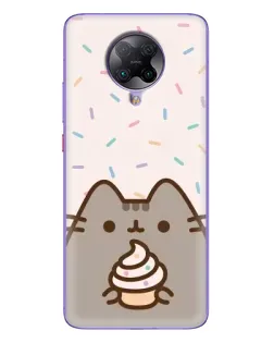 Чехол для Xiaomi POCO F2 Pro с картинкой «Пушин с кексом»