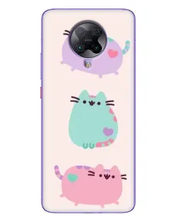 Чехол для Xiaomi POCO F2 Pro с картинкой «Pusheen трио»