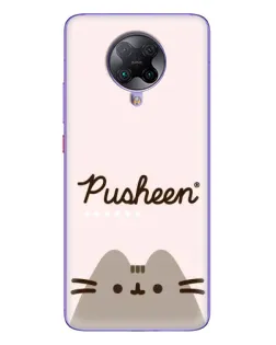 Чохол для Xiaomi POCO F2 Pro з картинкою «Pusheen логотип»